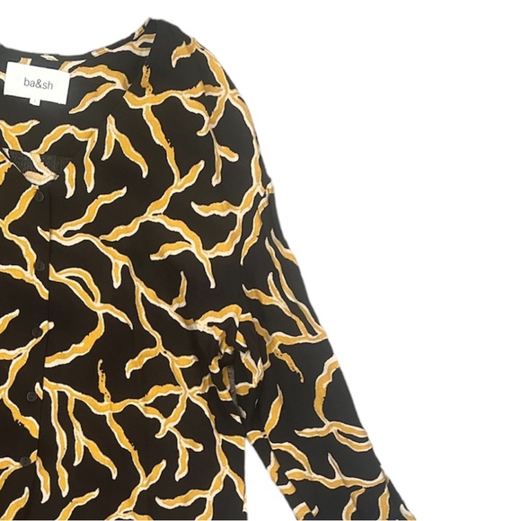 Ba+Sh Clea Printed Button Front Blouse - Picture 6 of 10